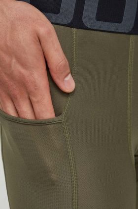 Under Armour leggins de antrenament barbati, culoarea verde, neted
