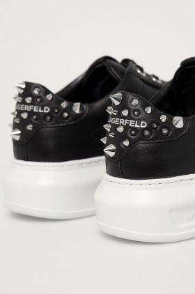 Karl Lagerfeld Ghete de piele culoarea negru, cu platformă