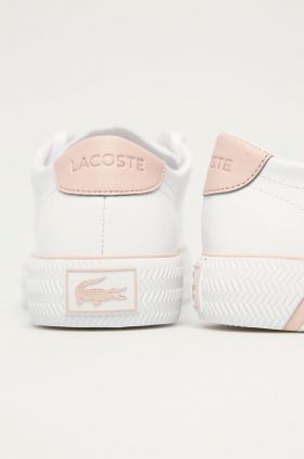 Lacoste Ghete de piele culoarea alb