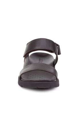 Geox sandale de piele barbati, culoarea maro