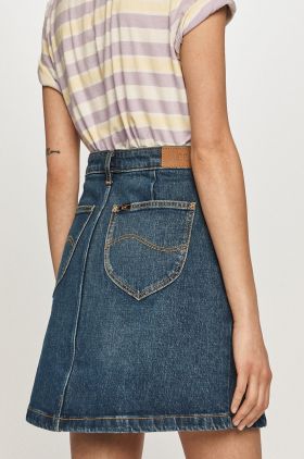 Lee Fustă jeans culoarea albastru marin