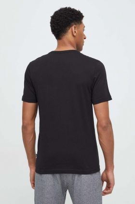 Puma tricou din bumbac bărbați, culoarea negru, uni 586668