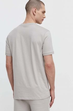 HUGO tricou din bumbac bărbați, culoarea gri, cu imprimeu 50447978