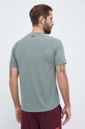 Under Armour tricou de antrenament culoarea verde, neted