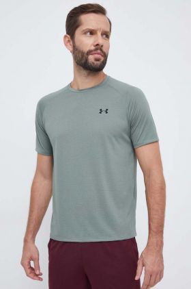 Under Armour tricou de antrenament culoarea verde, neted