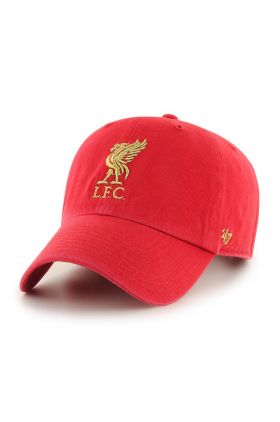 47brand șapcă EPL Liverpool culoarea roșu, cu imprimeu