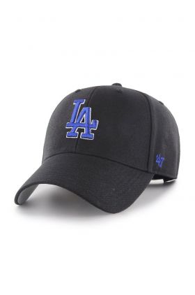 47brand șapcă MLB Los Angeles Dodgers culoarea negru, cu imprimeu  B-MVP12WBV-BKR