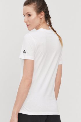 Adidas Tricou GL0768 femei, culoarea alb