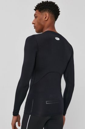 Under Armour mânecă lungă de antrenament culoarea bordo, neted