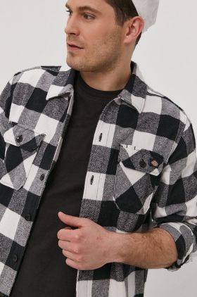 Dickies cămașă bărbați, culoarea negru, cu guler clasic, regular DK0A4XDZBLK-BLACK