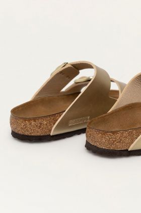 Birkenstock Papuci femei, culoarea auriu
