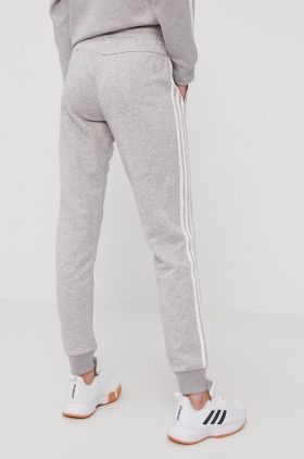 Adidas Pantaloni GM8735 femei, culoarea gri, cu imprimeu