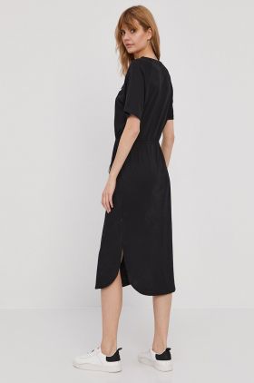 Dkny Rochie culoarea negru, midi, model drept