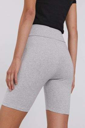 Puma pantaloni scurți 530234 femei, culoarea gri, cu imprimeu, high waist 530234