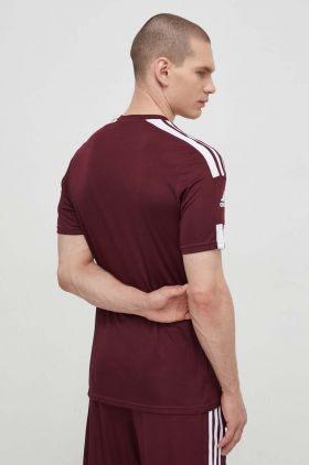 adidas Performance tricou GN8091 bărbați, culoarea bordo, material uni GN8091