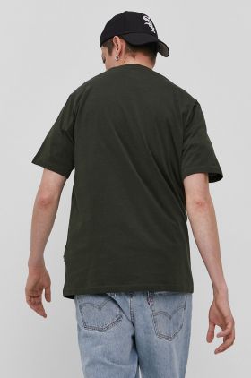 Dickies tricou bărbați, culoarea verde, material uni DK0A4XDBOGX-OLIVEGREEN