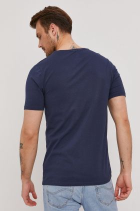 Aeronautica Militare Tricou bărbați, culoarea albastru marin, material neted