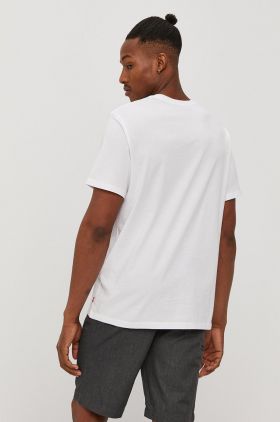 Levi's Tricou bărbați, culoarea alb, cu imprimeu