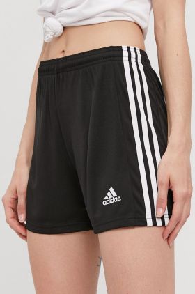 Adidas Performance Pantaloni scurți GN5780 femei, culoarea negru, material neted, medium waist