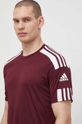 adidas Performance tricou GN8091 bărbați, culoarea bordo, material uni GN8091