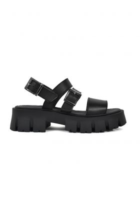 Altercore Sandale SUSIE VEGAN femei, culoarea negru, cu platformă