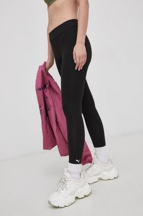 Puma colanți de antrenament 586832 femei, culoarea negru, uni 586832