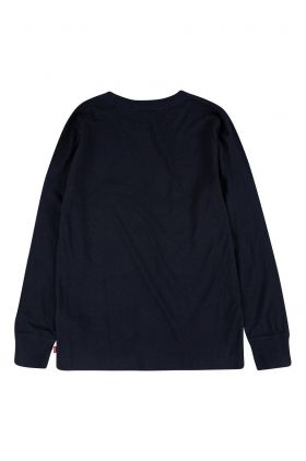 Levi's Longsleeve copii culoarea negru, material neted