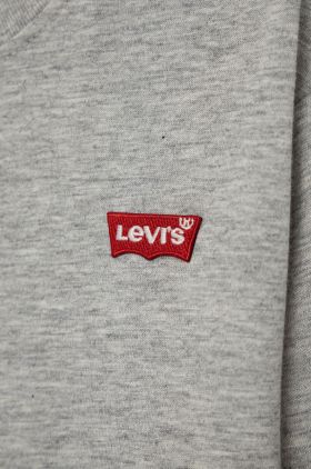 Levi's Longsleeve copii culoarea gri, material neted