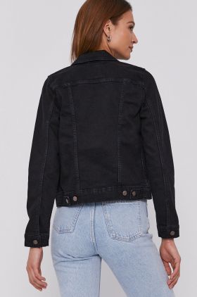 Levi's Geacă jeans femei, culoarea negru, de tranzitie