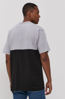 Vans Tricou bărbați, culoarea gri, material neted