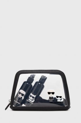 Karl Lagerfeld - Trusa de calatorie - geanta cosmetica, masca si doua recipiente