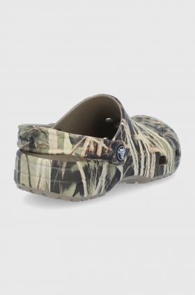 Crocs papuci Classic Realtree culoarea verde 12132 Khaki