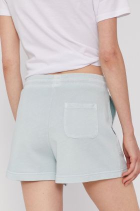 GAP Pantaloni scurți femei, culoarea verde, modelator, high waist