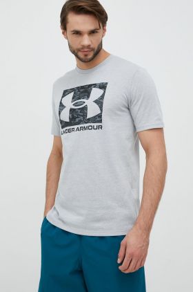 Under Armour tricou barbati, culoarea gri, cu imprimeu 1361673-369