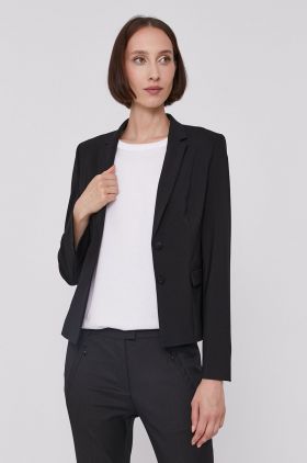 BOSS sacou culoarea negru, un singur rând de nasturi, material uni 50291839