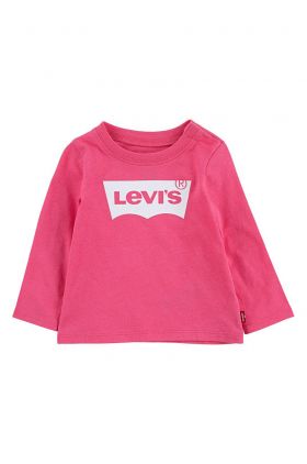 Levi's Longsleeve copii culoarea roz