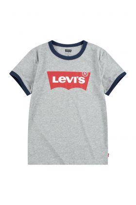 Levi's Tricou copii culoarea gri, cu imprimeu