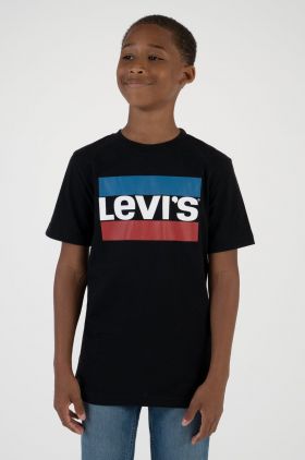 Levi's Tricou copii culoarea negru, cu imprimeu