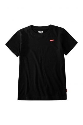 Levi's Tricou copii culoarea negru, material neted