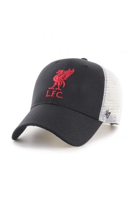 47brand șapcă Liverpool FC culoarea negru, cu imprimeu  EPL-BRANS04CTP-BK