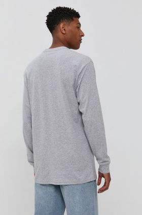 Vans Longsleeve bărbați, culoarea gri, cu imprimeu