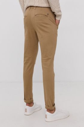 !SOLID Pantaloni bărbați, culoarea galben, cu fason chinos