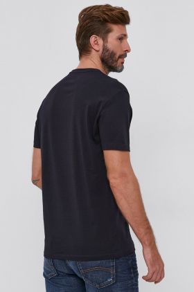 Armani Exchange tricou din bumbac barbati, culoarea alb, neted