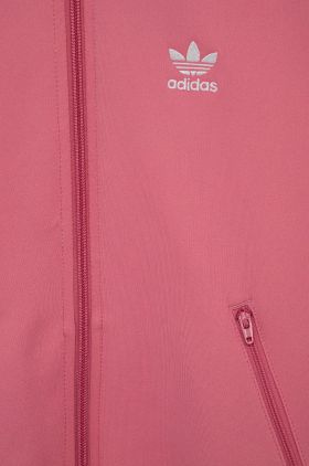 Adidas Originals Hanorac de bumbac pentru copii H34591 culoarea roz, cu imprimeu