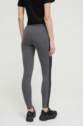 adidas colanți GV6019 GV6019 femei, culoarea gri, material uni GV6019