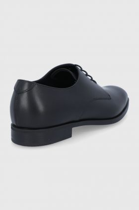 Emporio Armani Pantofi de piele bărbați, culoarea negru