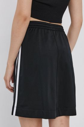 adidas Originals Fustă H37774 culoarea negru, mini, model drept H37774-BLACK