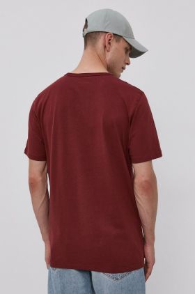 Lee Tricou din bumbac culoarea maro, cu imprimeu