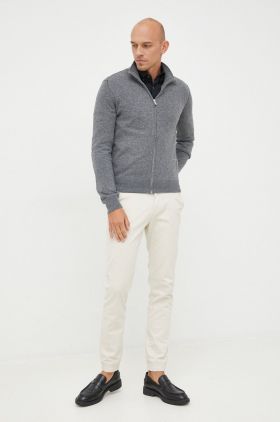 Gant camasa barbati, culoarea negru, cu guler button-down, regular