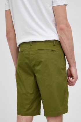 Sisley Pantaloni scurți bărbați, culoarea verde